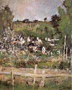 Paul Cezanne View of Auvers-sur-Oise-The Fence oil painting picture wholesale